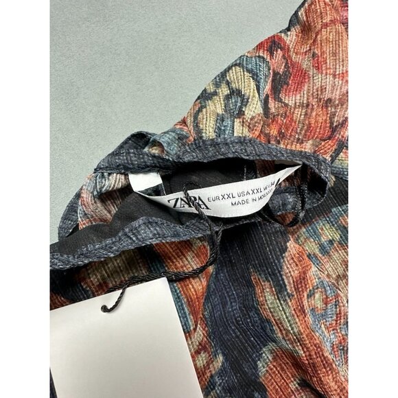 NWT ZARA MAXI PRINTED BOHEMIAN DRESS/ZARA CASUAL FORMAL DRESS FALL Size XXL - Picture 9 of 14